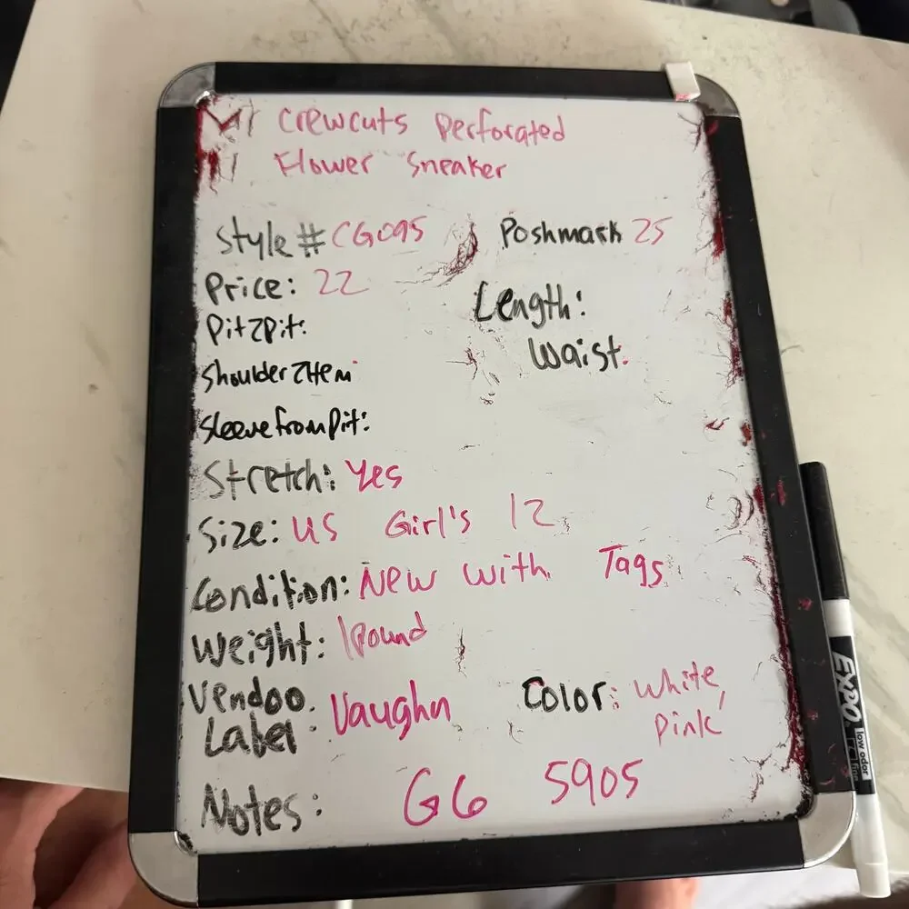 Crewcuts Perforated Flower Snecaker US Girl's 12 New - Picture 9 of 9